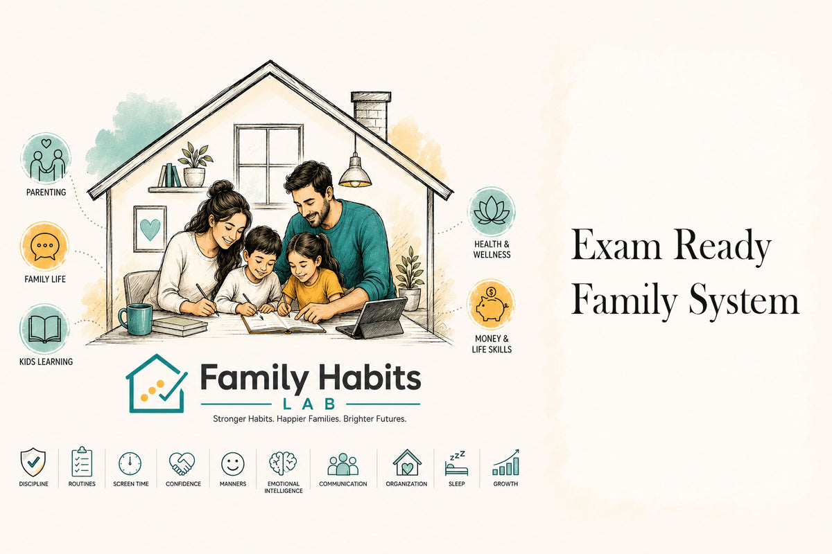 Exam Ready Family System | Premium Exam Revision Toolkit for Kids and Parents