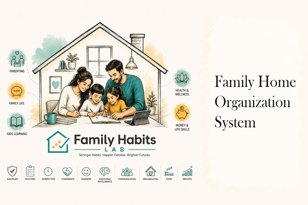 Family Home Organization System – Room‑by‑Room Planner, Checklists, and Printable Toolkit (PDF)