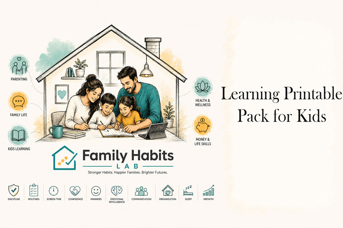 Learning Printables Pack for Kids | Printable Worksheets, Trackers & Learning Activities