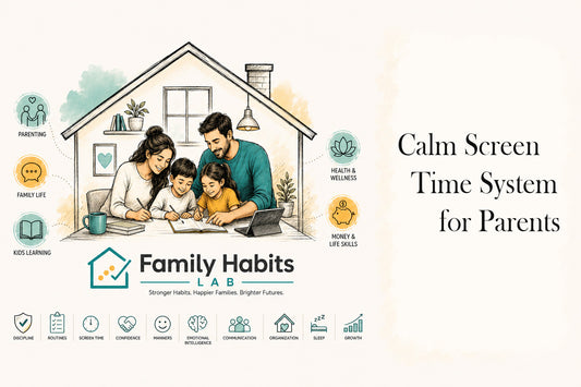 Calm Screen Time System for Parents – Printable Family Tech Rules & Screen Time Planner