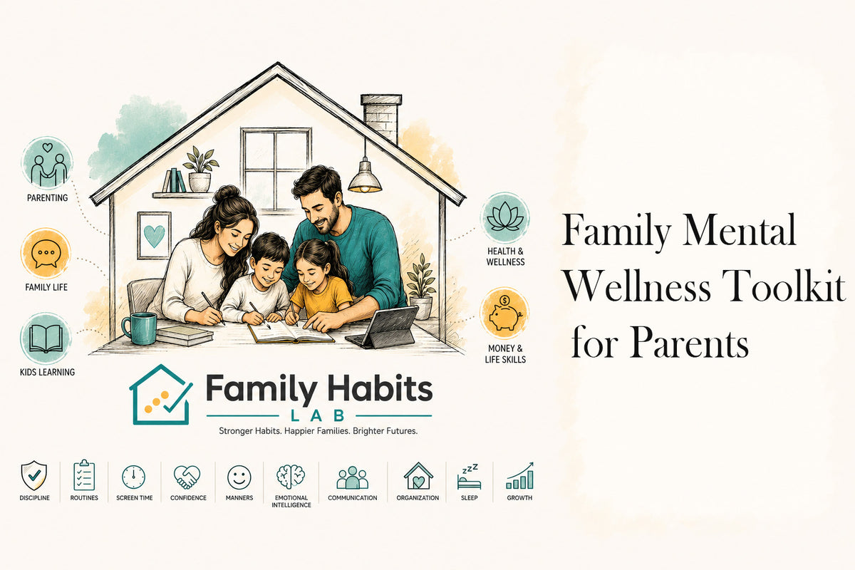 Family Mental Wellness Toolkit for Parents | Printable Family Wellness PDFs