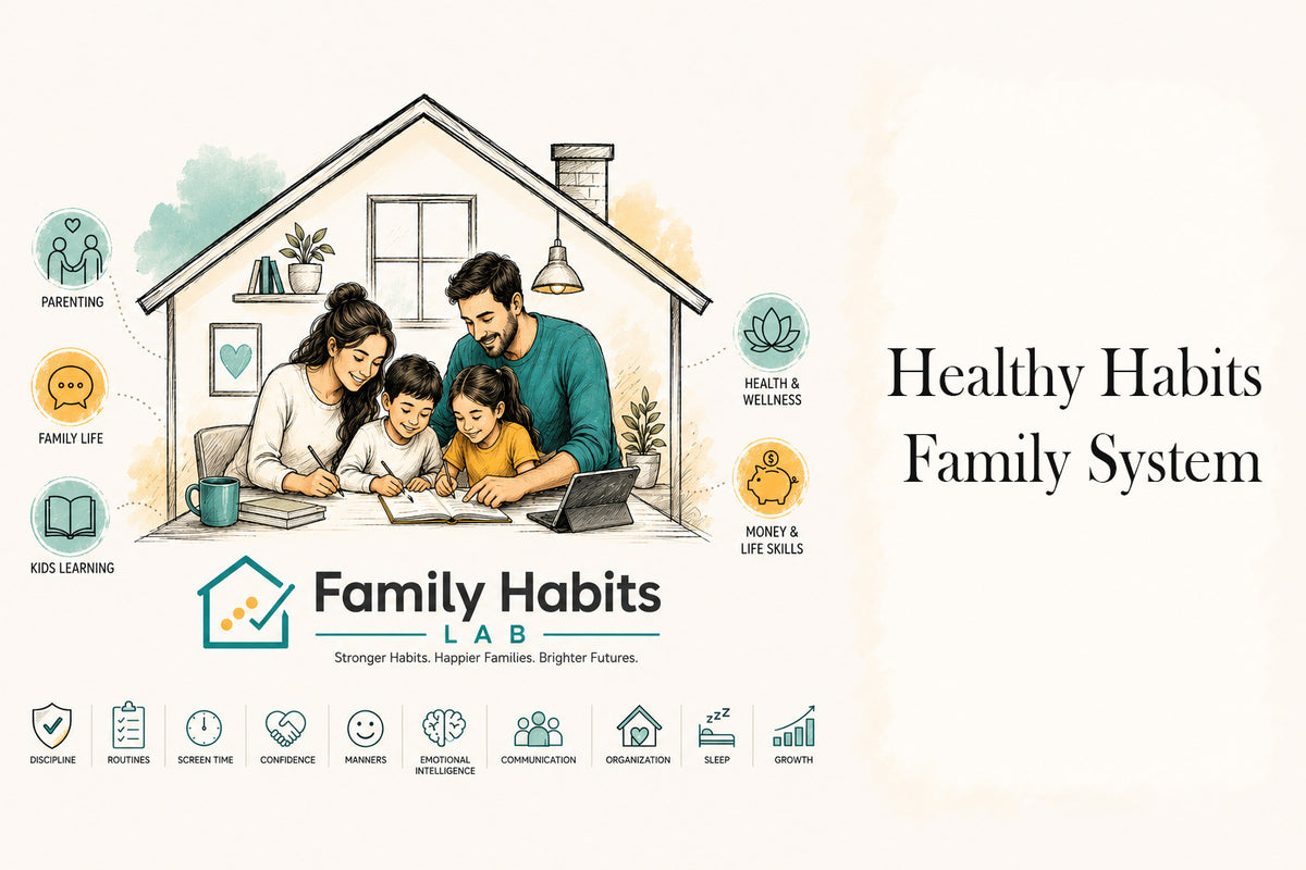 Healthy Habits Family System | Printable Family Wellness Toolkit