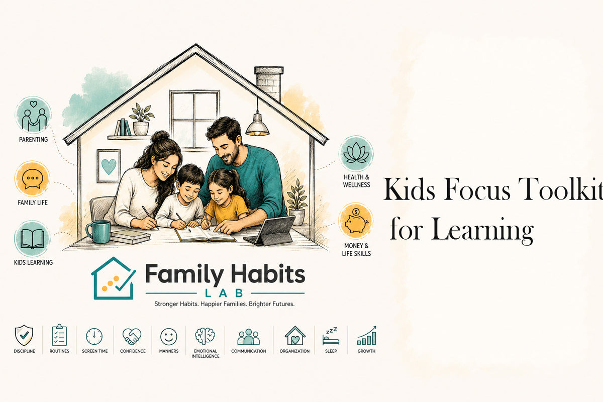 Kids Focus Toolkit for Learning, Homework, and Attention Building