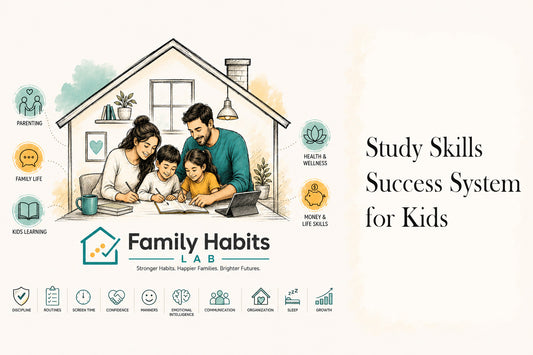 Study Skills Success System for Kids | Premium Study Routine Toolkit for Families