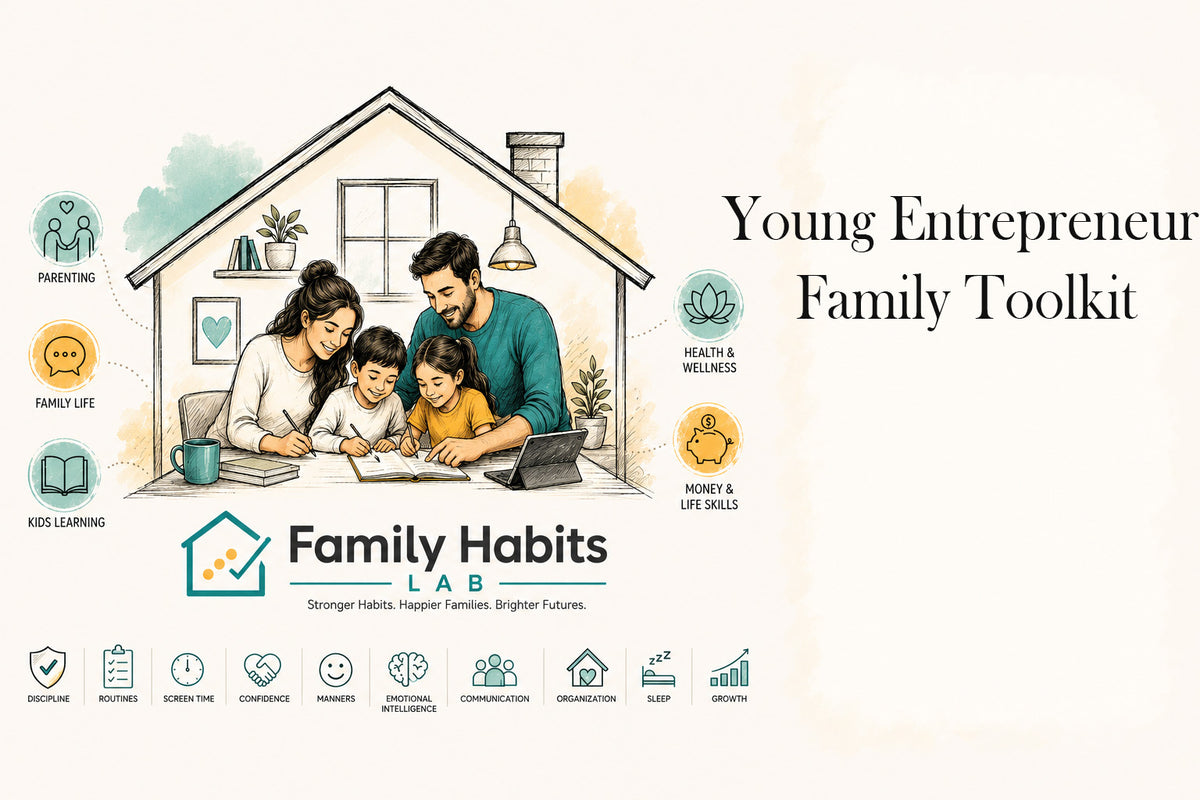 Young Entrepreneur Family Toolkit | Entrepreneurship Workbook for Kids & Parents